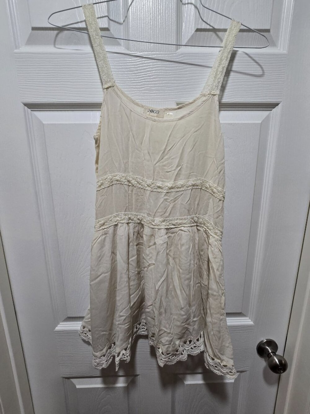 Hanger Lace Tank Top Small Short Slip Dress Lace Straps